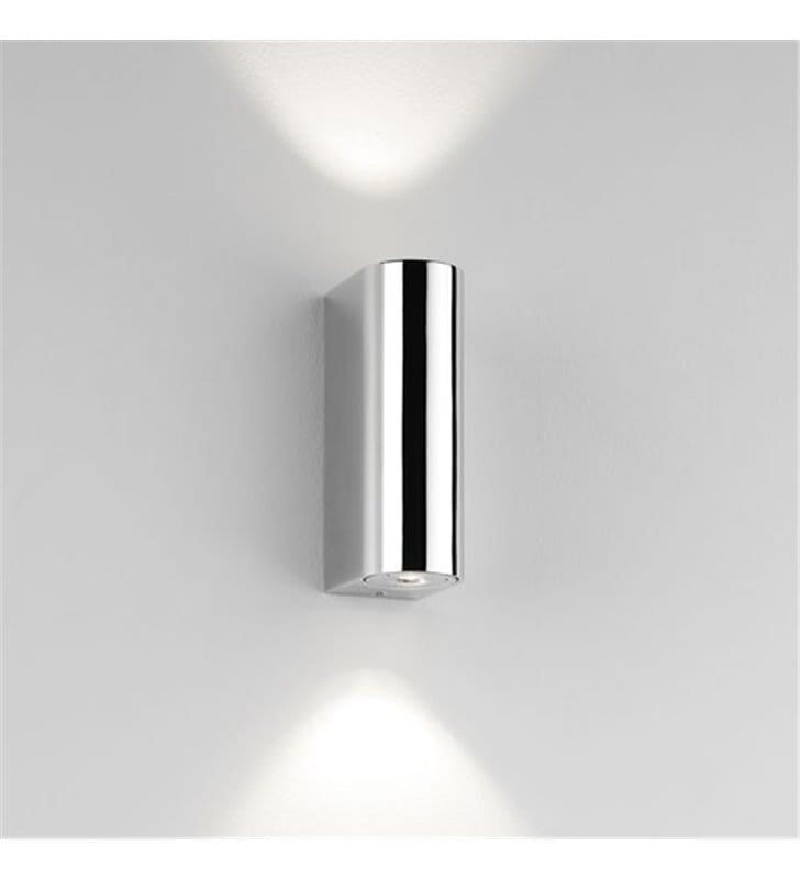 Metalowa lampa łazienkowa Alba LED chrom światło góra dół