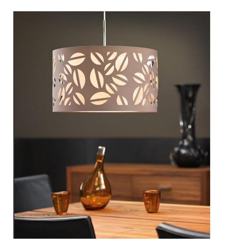 Lampa wisząca Biandra ażurowa kawa kolor taupe