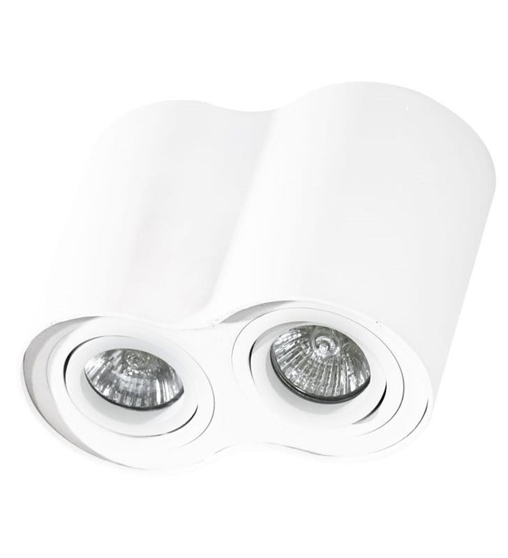 Lampa sufitowa Bross podwójna downlight biała