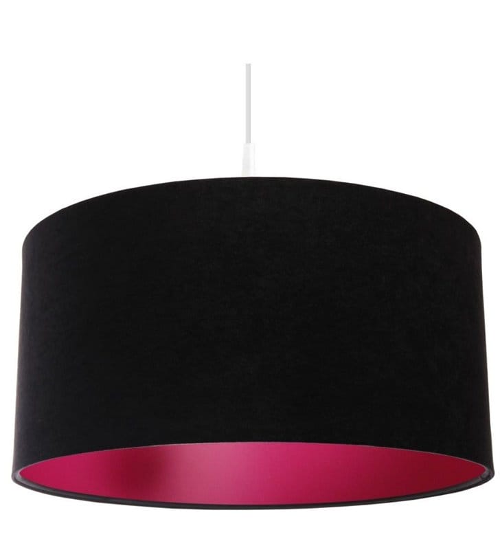 Elegancka czarno różowa lampa wisząca Gloria Różowa do salonu jadalni sypialni nastolatki