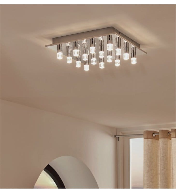 Wielopunktowa kwadratowa lampa sufitowa plafon Teocelo 370 LED
