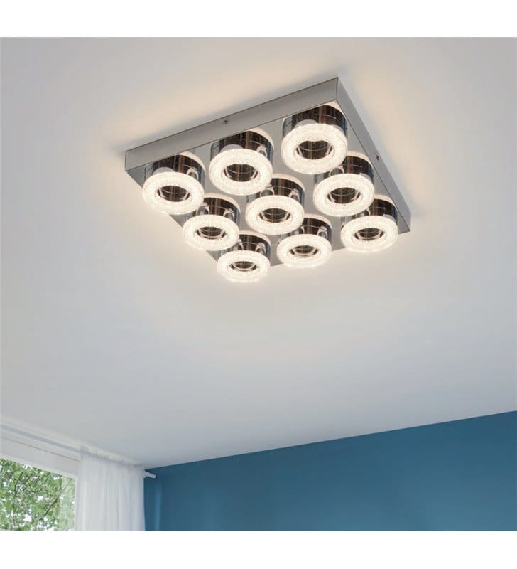Kwadratowy plafon sufitowy Fradelo LED do salonu sypialni kuchni