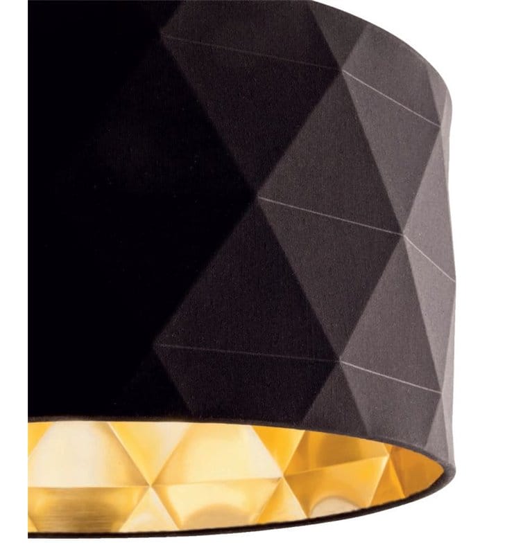 Czarno złota lampa wisząca Dolorita abażur trójwymiarowy geometryczny 3xE27 Eglo