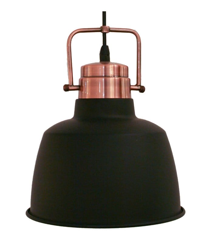 Czarno miedziana lampa wisząca Bodmin metalowa nowoczesna styl loftowy vintage