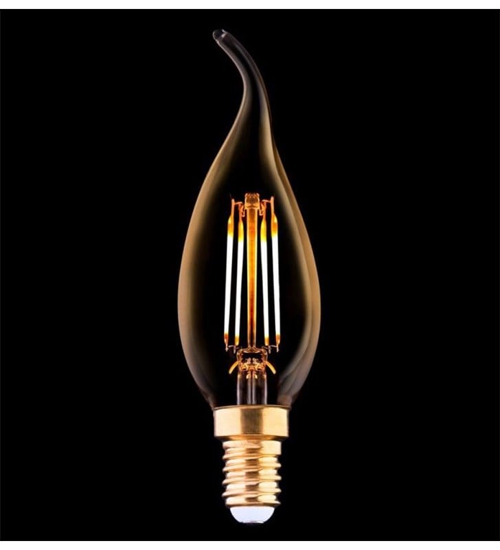Żarówka dekoracyjna Vintage LED świecowa płomyk E14 4W