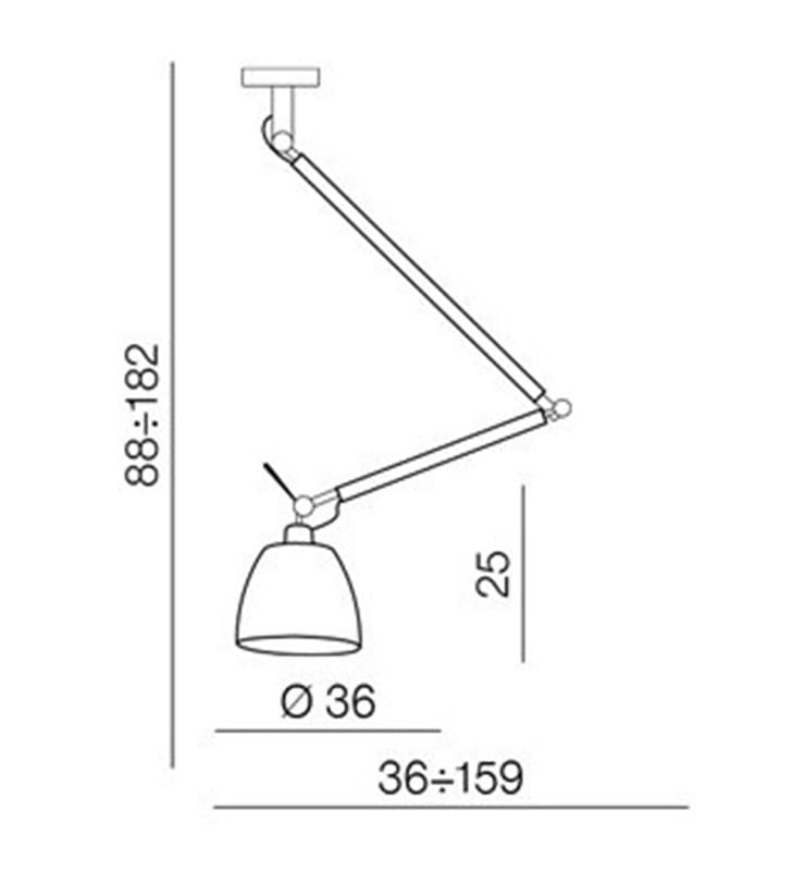 Czarna nowoczesna lampa wisząca z regulacją wysokości Zyta abażur czarny z materiału średnica 36cm