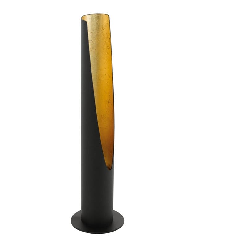 Lampa stołowa Barbotto czarno złota metalowa tuba nowoczesna
