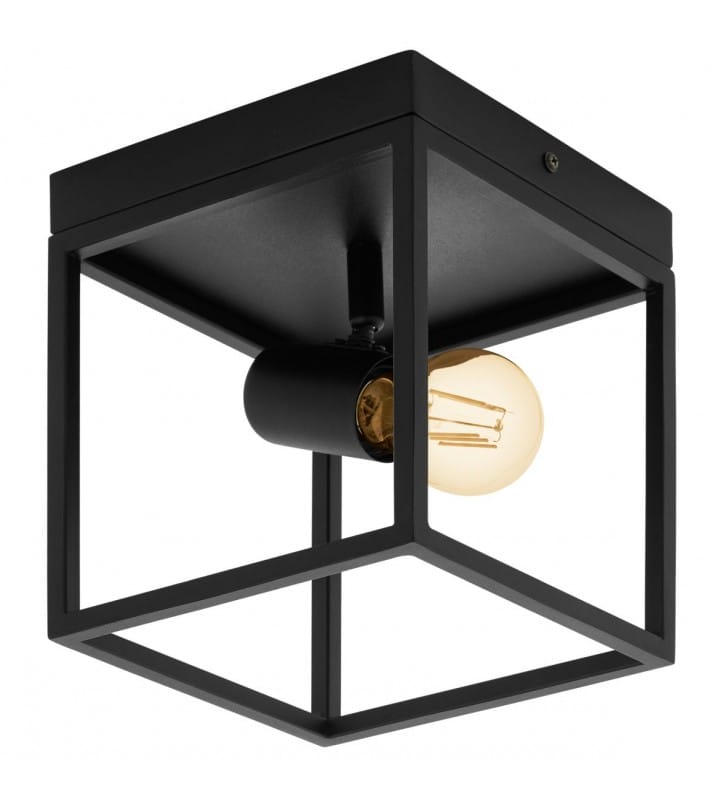 Lampa sufitowa plafon Silentina czarna nowoczesna mała styl loftowy
