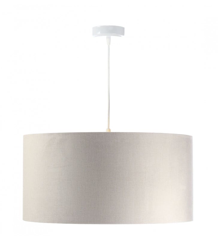 Lampa wisząca Sun kremowa tekstylna abażur nad stół do jadalni do sypialni salonu