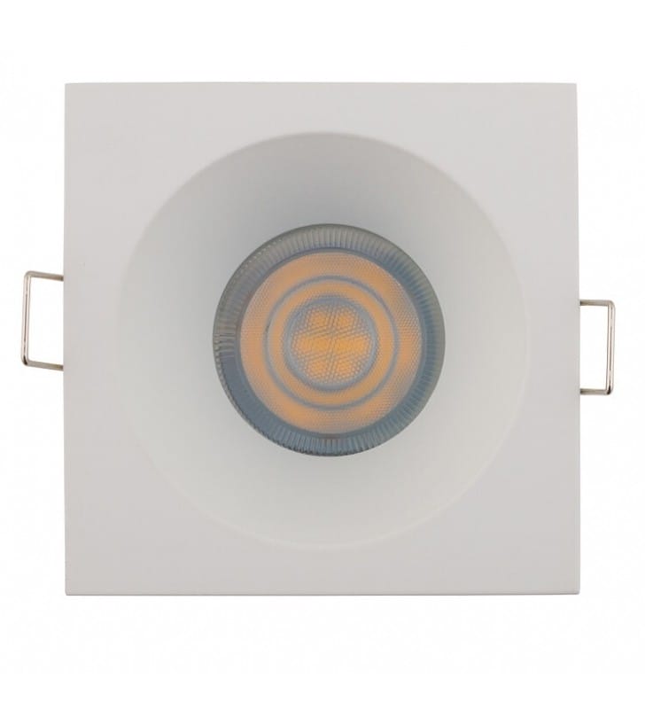 Lampa punktowa podtynkowa Delta kwadratowa biała łazienkowa IP54 GU10