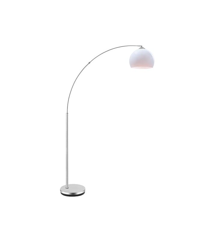Niska lampa podłogowa na wysięgniku Gio Eco biały klosz - DOSTĘPNA OD RĘKI