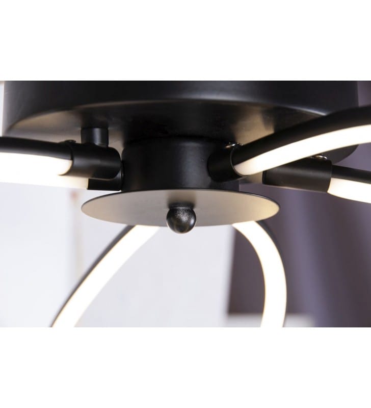 Lampa sufitowa Lelo LED czarna nowoczesna do salonu sypialni kuchni na przedpokój
