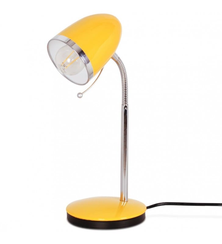 Lampa biurkowa Kajtek żółta giętkie ramię