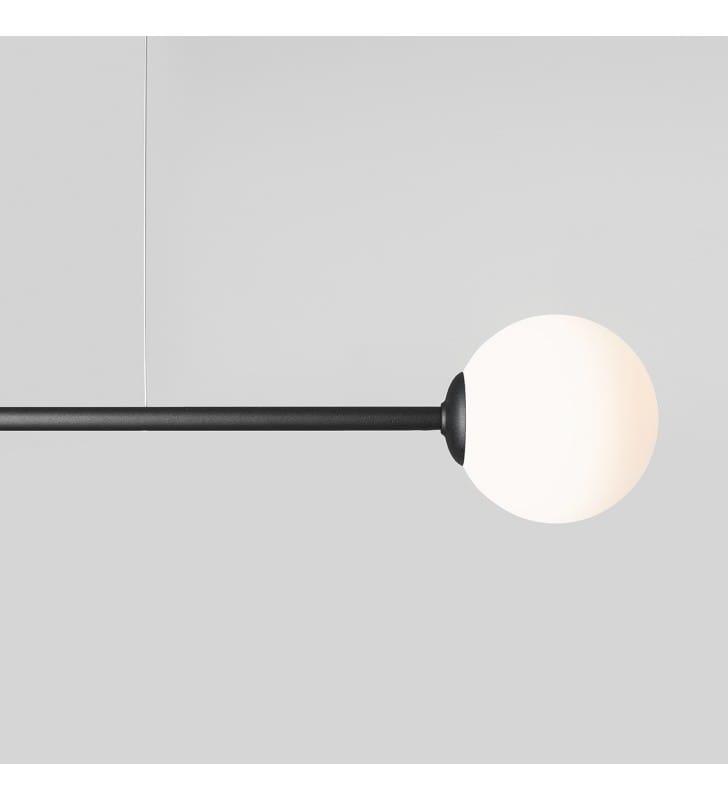 2 punktowa minimalistyczna lampa wisząca Pure z 2 kloszami czarna