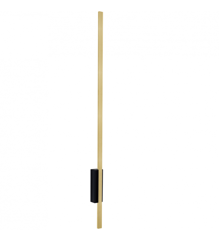 Kinkiet Ebora pionowy czarno złoty nowoczesny minimalistyczny