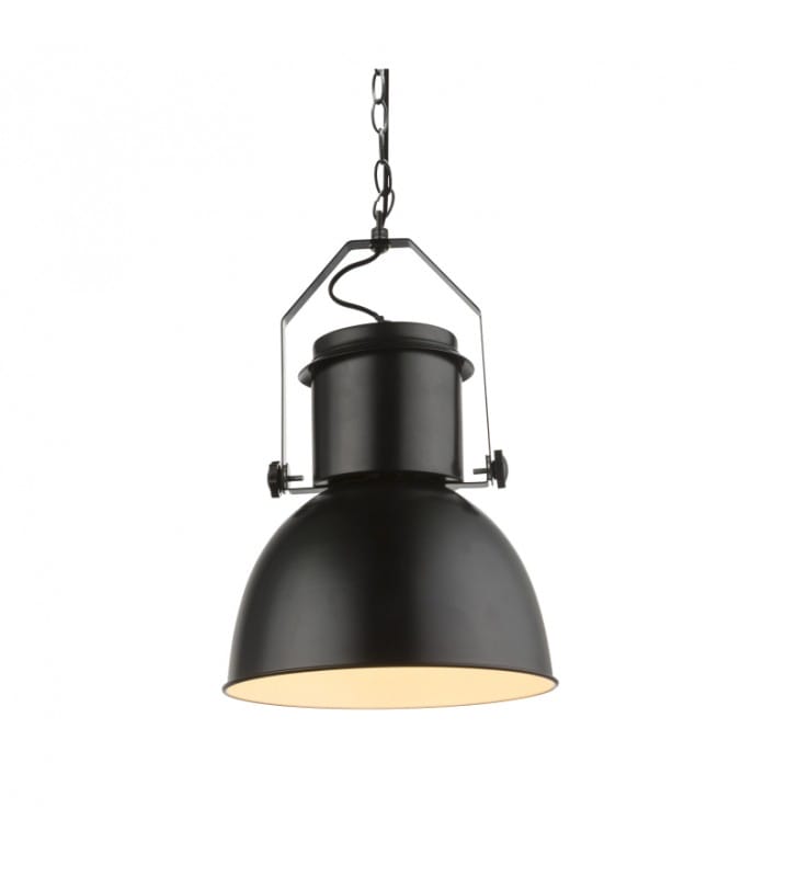 Czarna metalowa lampa wisząca do kuchni w stylu loftowym Kutum