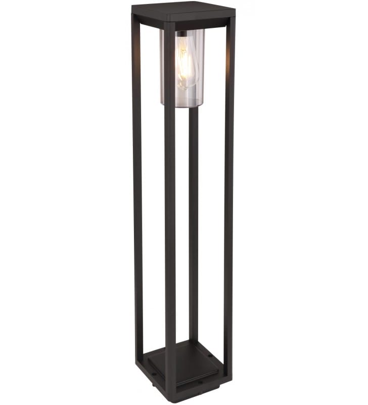 Czarna matowa lampa ogrodowa Candela słupek styl nowoczesny oryginalna forma - OD RĘKI