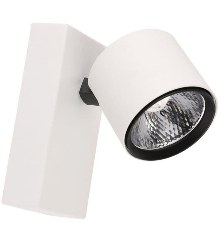 Biało czarna lampa ścienno sufitowa pojedyncza Boniva LED