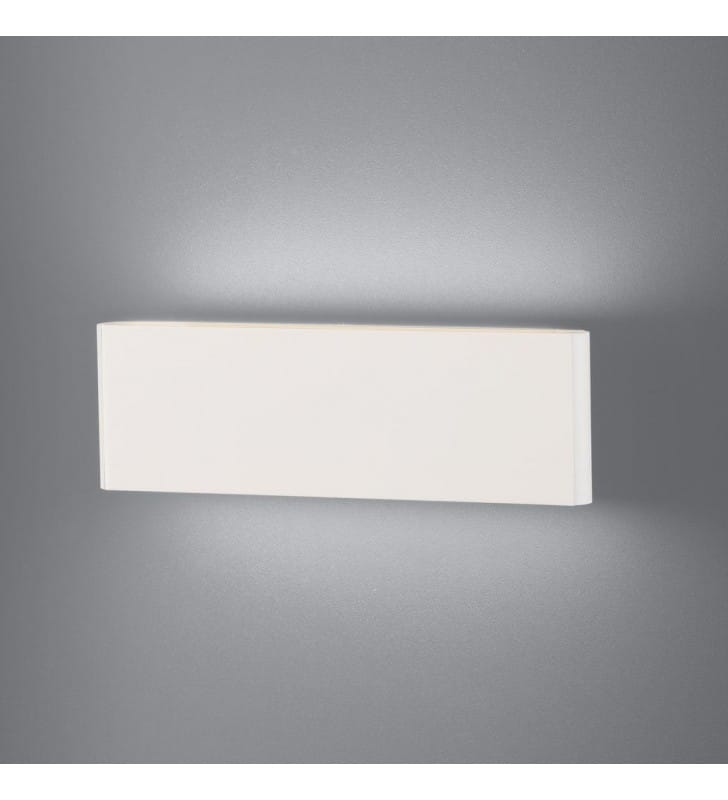 Biała nowoczesna lampa ścienna Climene LED światło góra dół do salonu sypialni na hol