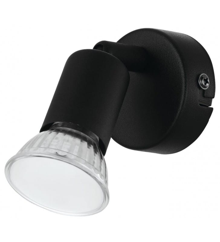 Czarna lampa ścienno sufitowa Buzz-LED pojedyncza bez klosza 1xGU10