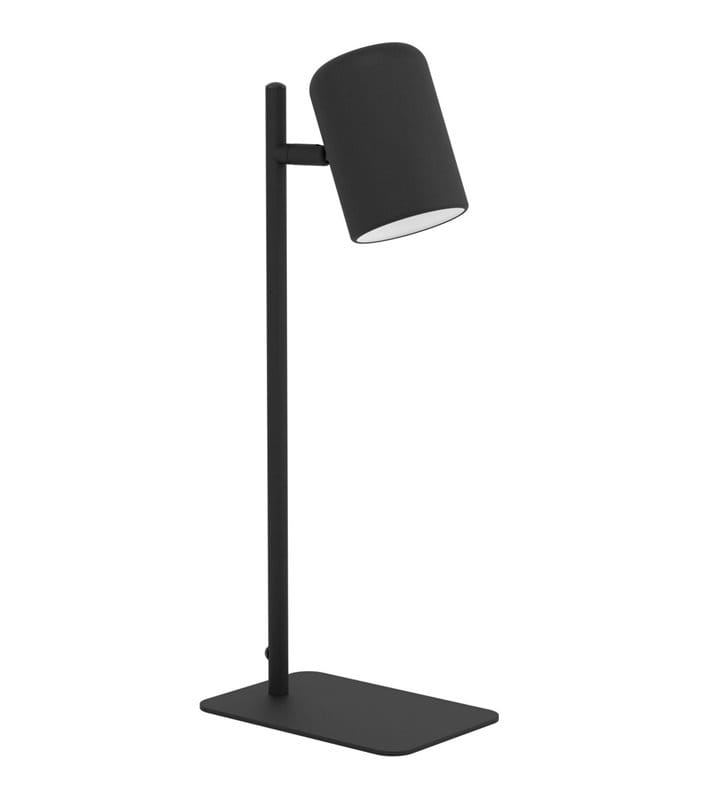 Czarna lampa na biurko Ceppino GU10 nowoczesna włącznik na przewodzie