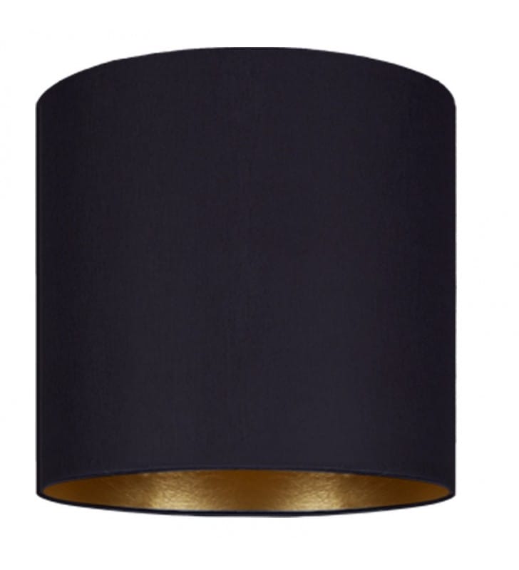 Abażur do lampy podłogowej serii Petit czarno złoty walec 25cm