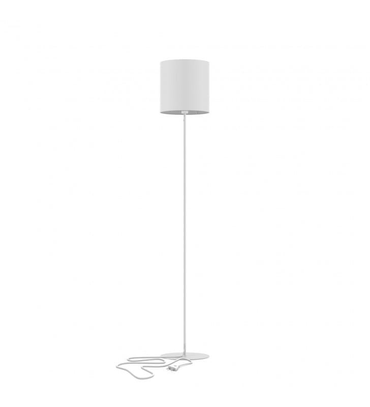 Abażur do lampy podłogowej z serii Petit biały walec 25cm