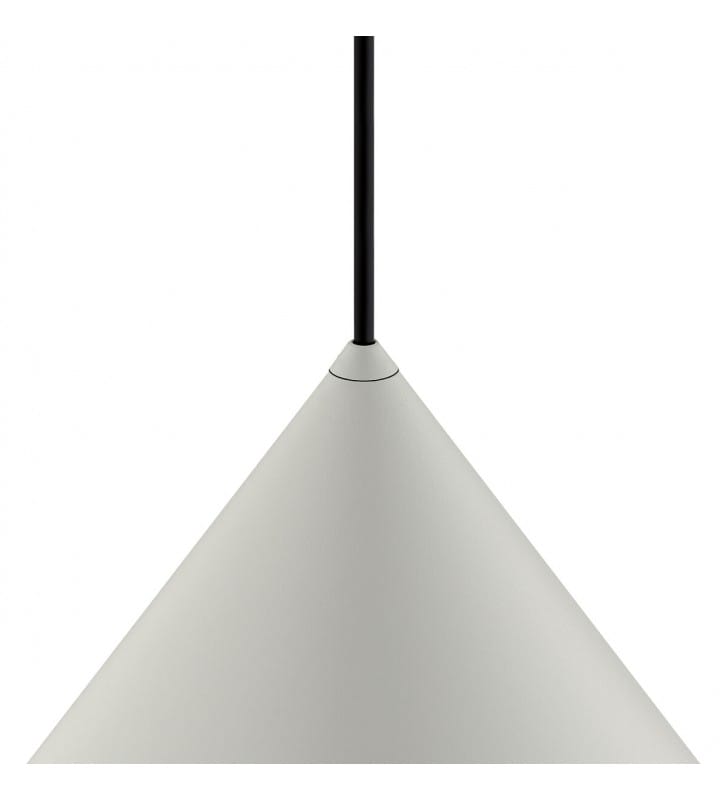 Szara nowoczesna lampa wisząca Zenith stożek 50cm metal nad stół do jadalni Nowodvorski