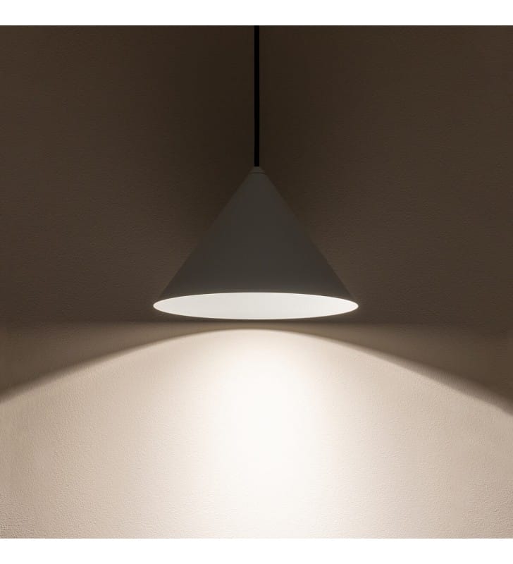 Lampa wisząca Zenith 20cm z metalu klosz stożek styl nowoczesny