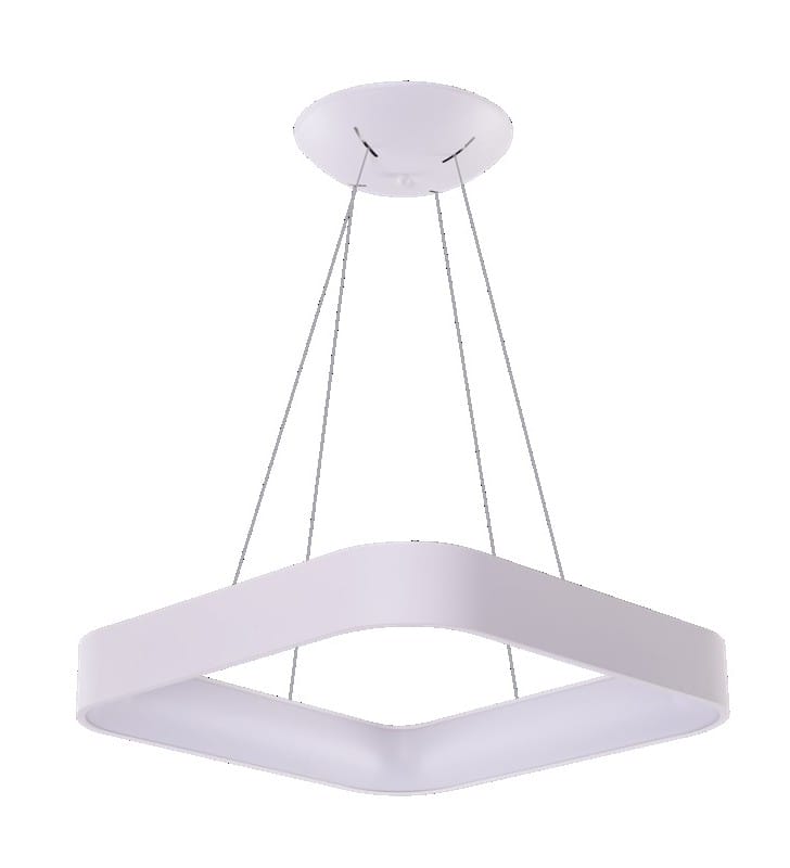 110cm biała lampa wisząca do salonu Solvent Smart LED pilot aplikacja Azzardo Smart