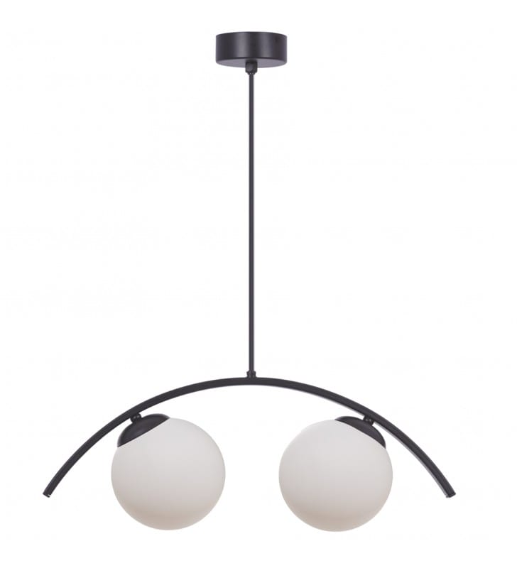 2 pkt czarna lampa wisząca Wave z okrągłymi kloszami do salonu sypialni Zuma line