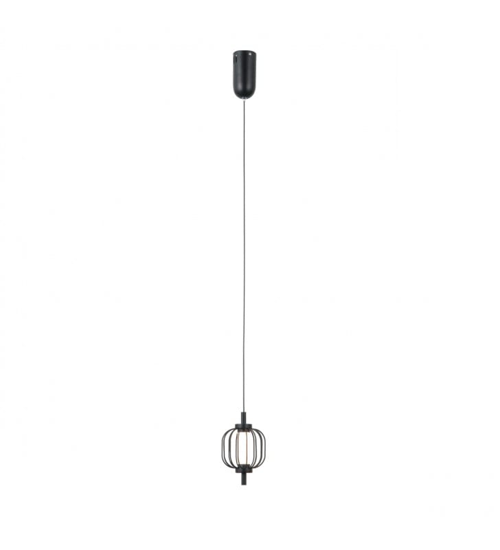 Lampa wisząca Pedro LED czarna druciana ciepła barwa światła